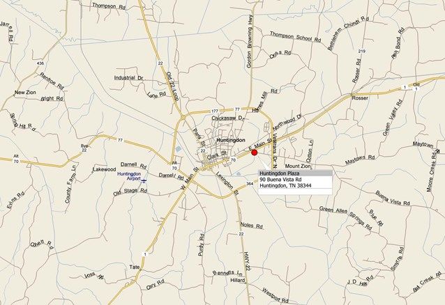 Huntingdon Plaza: 72 Buena Vista Rd, Huntingdon, TN 38344